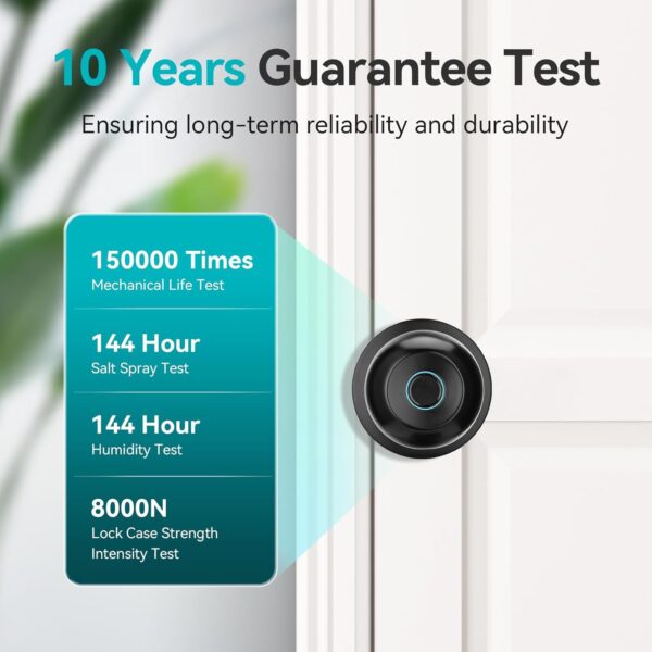 61kT56iaAIL._AC_SL1500_.jpg LEELEN Fingerprint Door Lock Smart Fingerprint Door Knob wit...