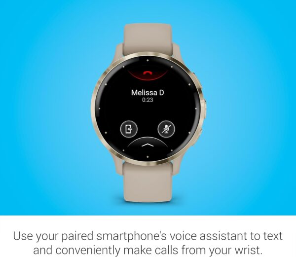 Garmin Venu 3S Soft Gold Stainless Steel Bezel 1.2-Inch AMOL...