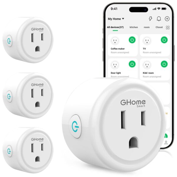 GHome Smart Plug,WiFi Smart Plugs Compatible with Alexa and ... GHome Smart Plug,WiFi Smart Plugs Compatible with Alexa and ...