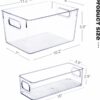 61nEpX2pokL._AC_SL1500_.jpg Set of 8 Clear Plastic Storage Bins, 4 Large and 4 Small Sta...