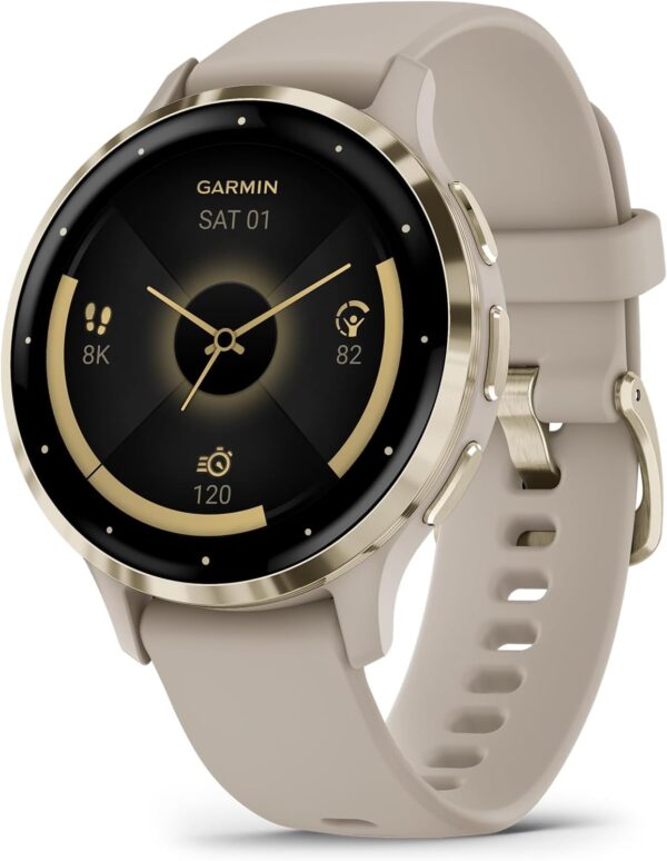 Garmin Venu 3S Soft Gold Stainless Steel Bezel 1.2-Inch AMOL...