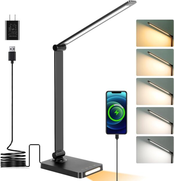 LED Desk Lamp with USB Ports,Touch Desk Lamps for Home LED Desk Lamp with USB Ports,Touch Desk Lamps for Home Offic...