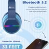 61rZFaFqRoL._AC_SL1500_.jpg iClever BTH12 Kids Bluetooth Headphones,Colorful LED Lights ...