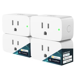 Linkind Matter Smart Plug, Work with Apple Home, Siri, Alexa...