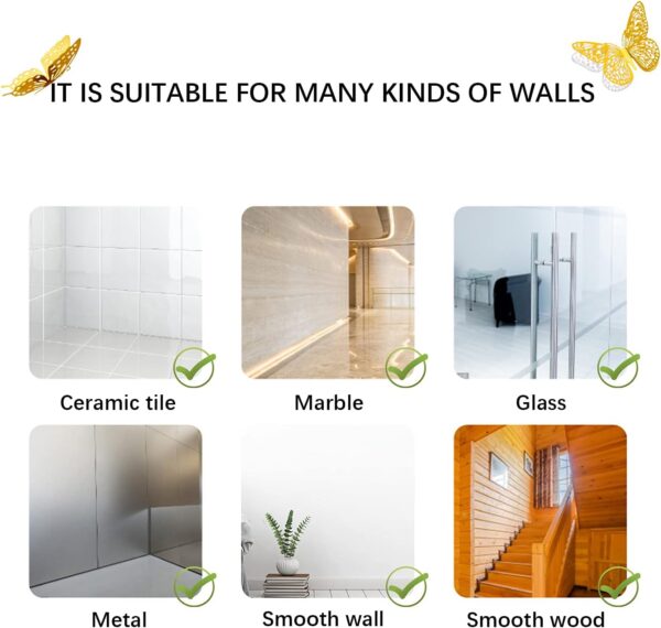 SAOROPEB 3D Butterfly Wall Decor - 48 Pcs, 4 Styles, 3 Sizes...