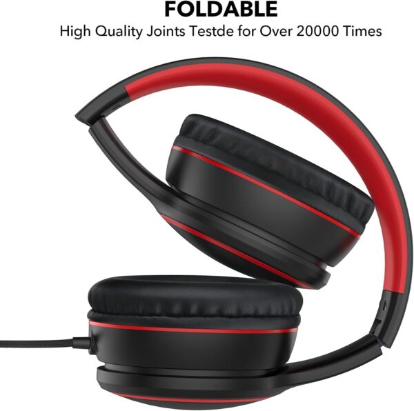 61v6B4QeQkS._AC_SL1500_.jpg RORSOU R10 Over-Ear Headphones with Microphone, Lightweight ...