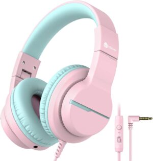 iClever HS19 Kids Headphones with Microphone for School, Saf... iClever HS19 Kids Headphones with Microphone for School, Saf...