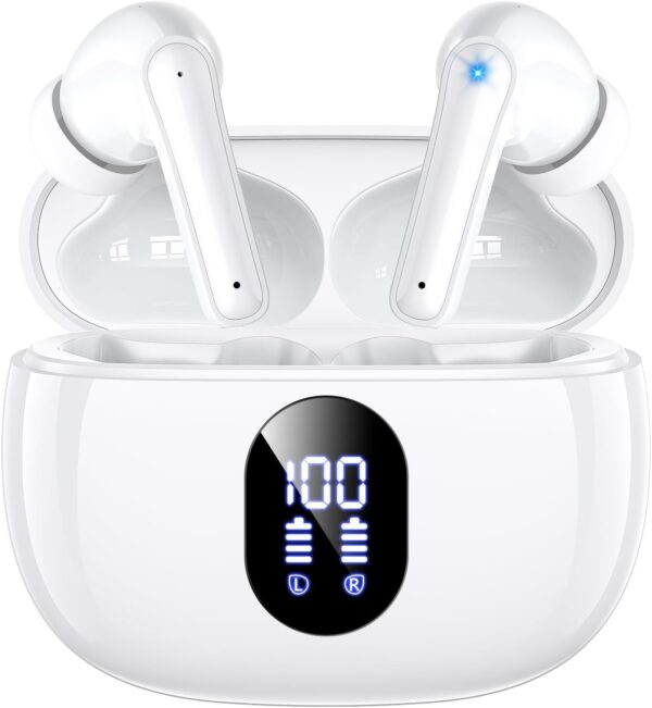 Wireless Earbuds, 2025 Ear Buds with Big Bass Stereo Sound, Wireless Earbuds, 2025 Ear Buds with Big Bass Stereo Sound, ...