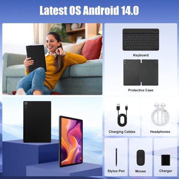 71O9Ngs5hL._AC_SL1500_.jpg Android Tablet, 14GB RAM+64GB ROM (TF 1TB), 11 inch Android ...