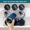 LARGER Compartment - Stackable Water Bottle Organizer Holder...