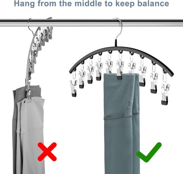 71zmIH9bcL._AC_SL1500_.jpg Legging Organizer for Closet, Metal Yoga Pants Hangers 2 Pac...