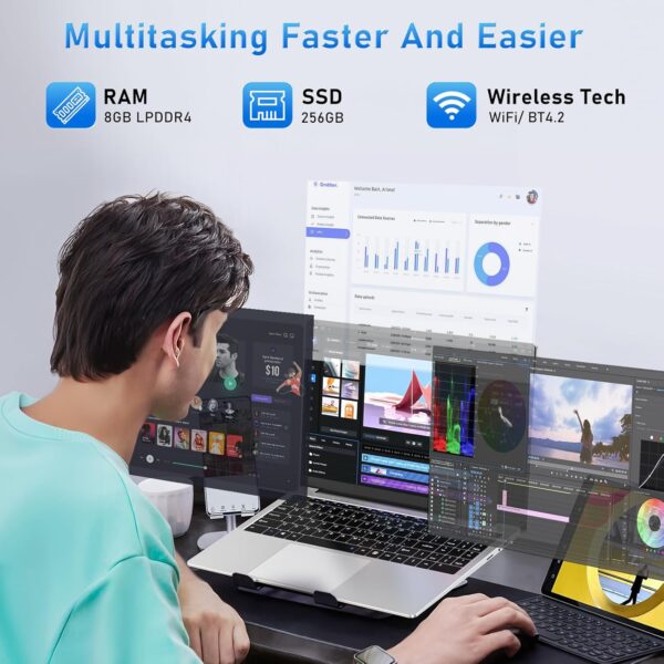 71-7IoDnVmL._AC_SL1500_.jpg 15.6'' Laptop Computer, N4000 Processor Laptops with 8GB RAM...