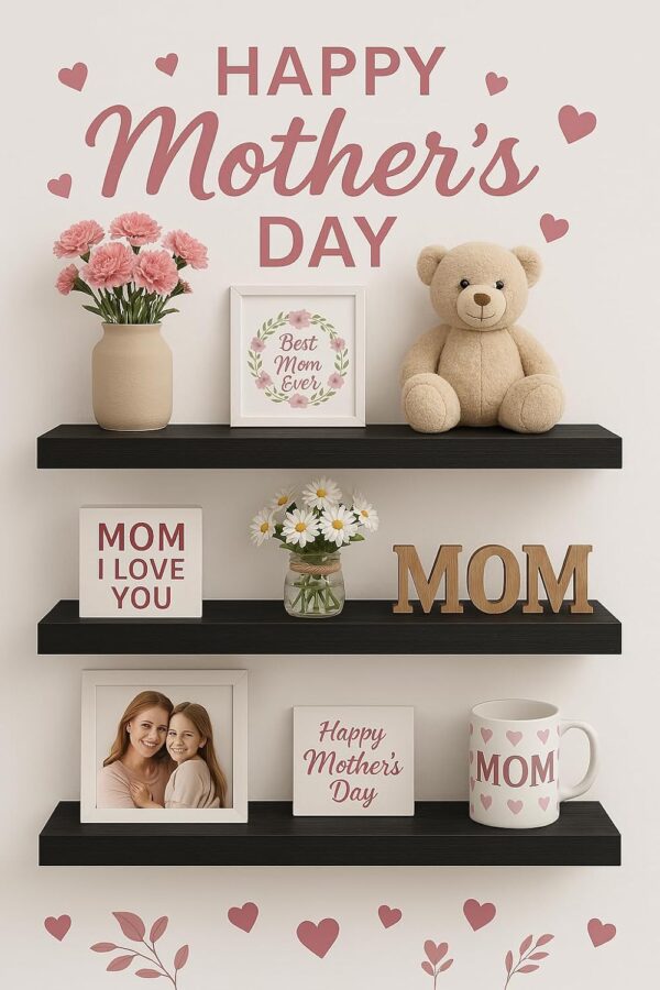 71-ifokxXkL._AC_SL1500_.jpg BAYKA Floating Shelves for Wall, Wall Mounted Rustic Wood Sh...