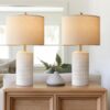 PoKat 23" Modern Ceramic Table Lamp Set of 2 for PoKat 23 Modern Ceramic Table Lamp Set