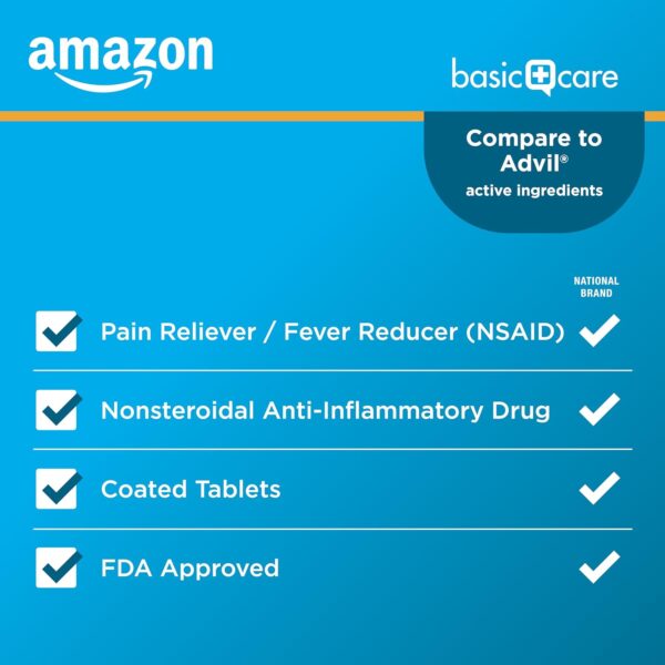 711oIdULEgL._AC_SL1500_.jpg Amazon Basic Care Ibuprofen Tablets 200 mg, Pain Reliever/Fe...