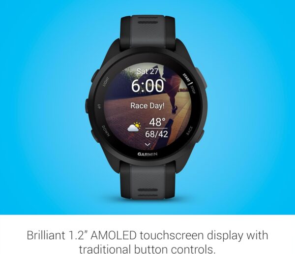 712Q10aVuqL._AC_SL1500_.jpg Garmin Forerunner 165, Running Smartwatch, Colorful AMOLED D...