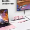 7133DEg6yGL._AC_SL1500_.jpg LENTION USB C Hub with 100W Charging, 4K HDMI, Dual Card Rea...
