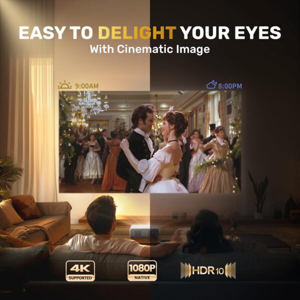 713SpHR3I7L._AC_SL1500_.jpg EAZZE D1 Smart Projector with WiFi and Bluetooth, Netflix-Of...