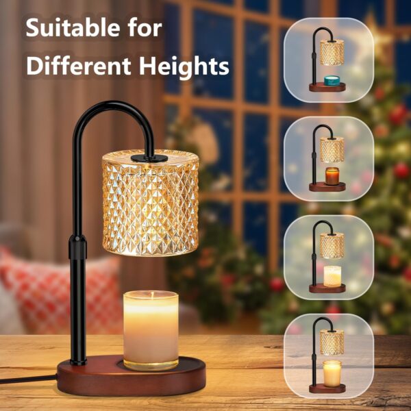 713U9z5Xq6L._AC_SL1500_.jpg Electric Candle Lamp Warmer with Timer Dimmer Adjustable Hei...