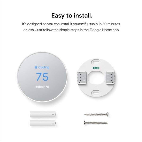 Google Nest Thermostat - Smart Thermostat for Home - Program...
