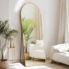 Sweetcrispy 64"x21" Arched Full Length Mirror, Standing or L... Sweetcrispy 64"x21" Arched Full Length Mirror, Standing or L...