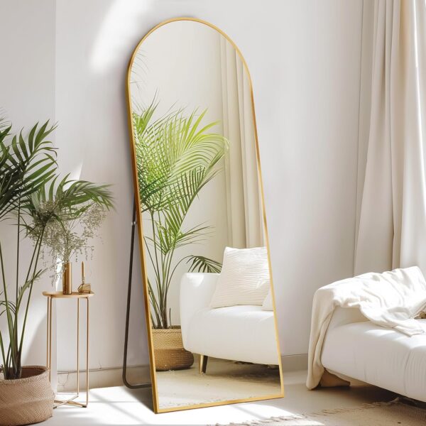 Sweetcrispy 64"x21" Arched Full Length Mirror, Standing or L... Sweetcrispy 64"x21" Arched Full Length Mirror, Standing or L...