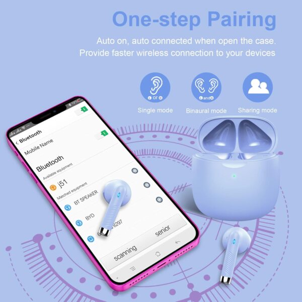 Wireless Earbuds, Bluetooth 5.4 Headphones in Ear with Noise...