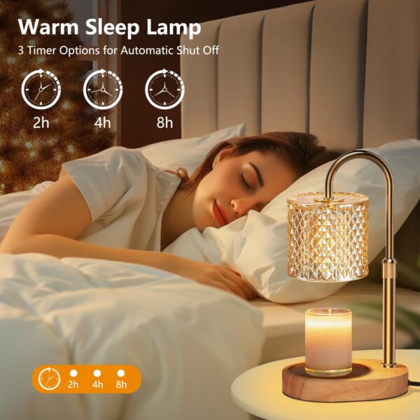 Electric Candle Lamp Warmer with Timer Dimmer Adjustable Hei...