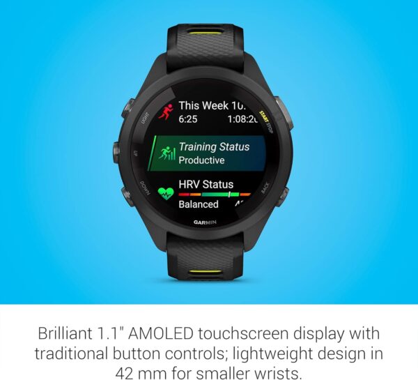 718VFm4zJL._AC_SL1500_.jpg Garmin Forerunner 265S Running Smartwatch, Colorful AMOLED D...