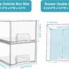 718UxkRGrJL._AC_SL1500_.jpg Vtopmart 4 Pack Clear Stackable Storage Drawers, 4.4'' Tall ...