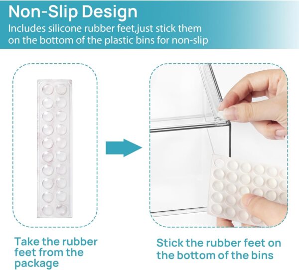 71AsRfHoNkL._AC_SL1500_.jpg Vtopmart 4 Pack Clear Stackable Storage Drawers, 4.4'' Tall ...