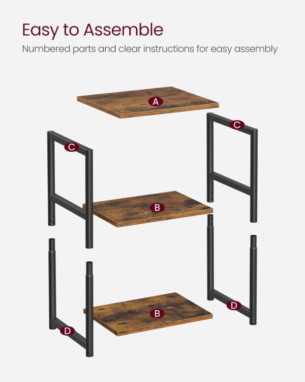 71BYdbrJStL._AC_SL1500_.jpg VASAGLE Side Table, Small End Table, Tall Nightstand for Liv...