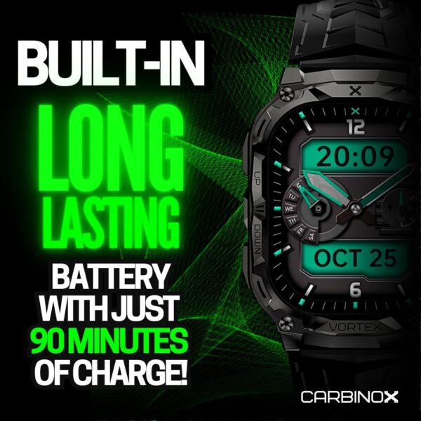 71CUjSTXyyL._AC_SL1080_.jpg CARBINOX Vortex Smartwatch (Answer/Make Calls), Military-Gra...