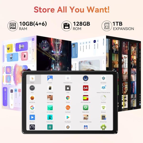 71DPhnX-ouL._AC_SL1500_.jpg Tablet,10.1" Android Tablet with Octa-core Processor 10GB RA...