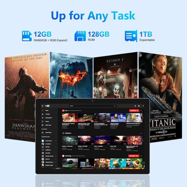 71DkfqHDSXL._AC_SL1500_.jpg Tablet, Android 14 Tablets 10 Inch, 12GB RAM 128GB ROM, 1TB ...