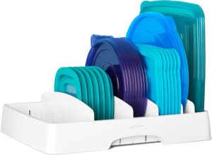 YouCopia StoraLid Adjustable Food Container Lid Organizer fo... YouCopia StoraLid Adjustable Food Container Lid Organizer fo...