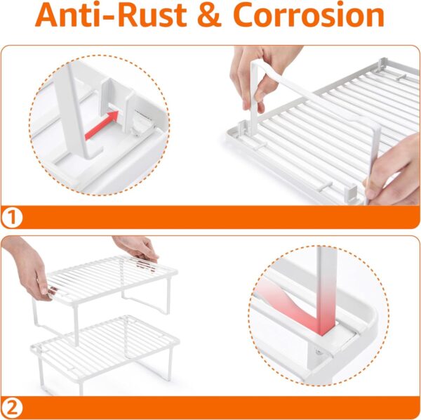 71EW4rdKzBL._AC_SL1500_.jpg Amazon Basics Stackable Metal Kitchen Storage Shelves, Set o...