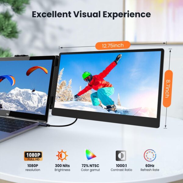 71FadOcwabL._AC_SL1500_.jpg Laptop Screen Extender 14-inch, 1080P FHD Portable Monitor, ...