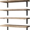 WOPITUES Wood Floating Shelves Set of 6, Shelves for Wall WOPITUES Wood Floating Shelves Set of 6, Shelves for Wall De...