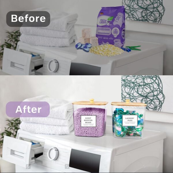 71GczpzrFvL._AC_SL1500_.jpg 3+1 Pack Laundry Pods Container,Clear Laundry Room Organizat...