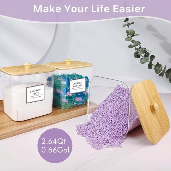 71HngHF5vL._AC_SL1500_.jpg 3+1 Pack Laundry Pods Container,Clear Laundry Room Organizat...