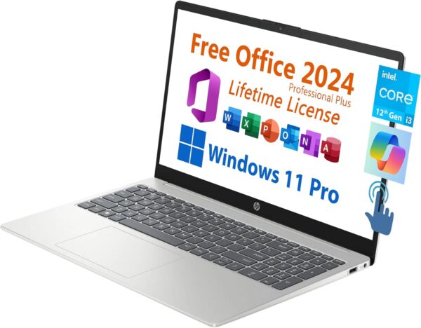 71JVwts0PL._AC_SL1500_.jpg HP 15.6" Business Laptop, Free Microsoft Office 2024 Lifetim...
