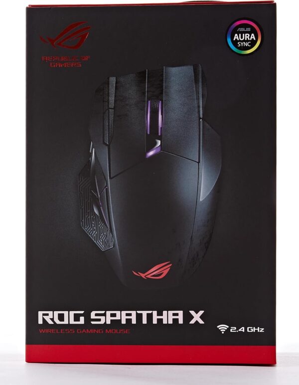 71JElMC3oAL._AC_SL1500_.jpg ASUS ROG Spatha X Wireless Gaming Mouse (Magnetic Charging S...