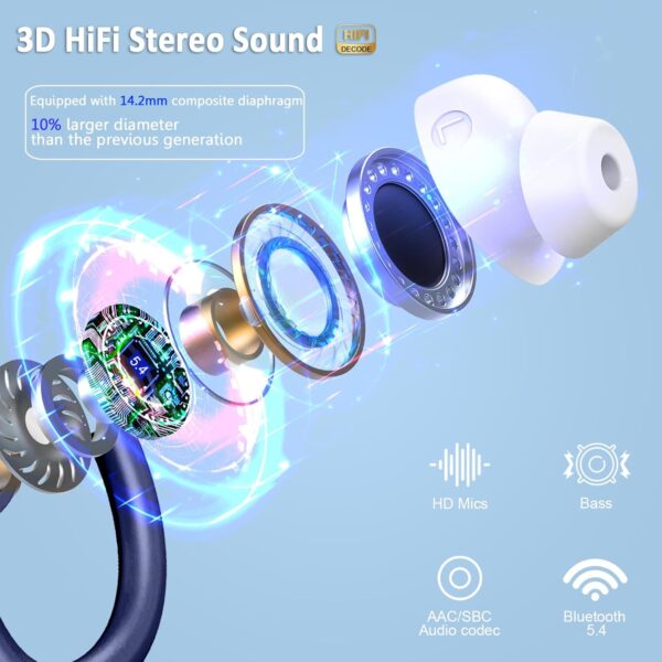 71JSxrmv6RL._AC_SL1500_.jpg Wireless Earbuds Sport, 2025 Bluetooth 5.4 Headphones Bass H...