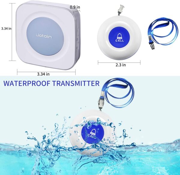 71K52xYICTL._AC_SL1500_.jpg Wireless Caregiver Pagers Call Button Nurse Alert System Cal...