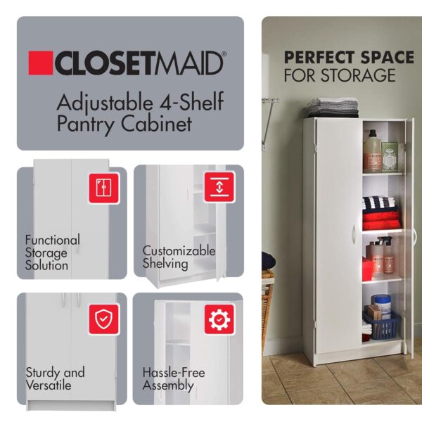 71K7Q1eNxDL._SL1500_.jpg ClosetMaid Pantry Cabinet Cupboard with 2 Doors, Adjustable ...
