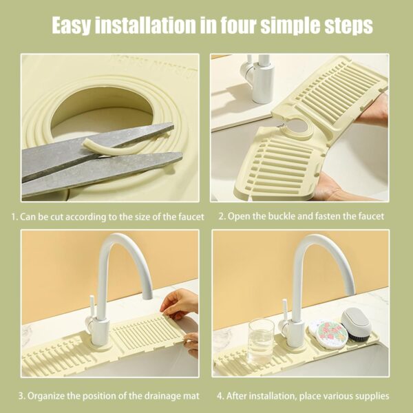 71MmrIzBrJL._AC_SL1500_.jpg Faucet Mat for Kitchen Sink - 2024 Upgraded Premium Silicone...