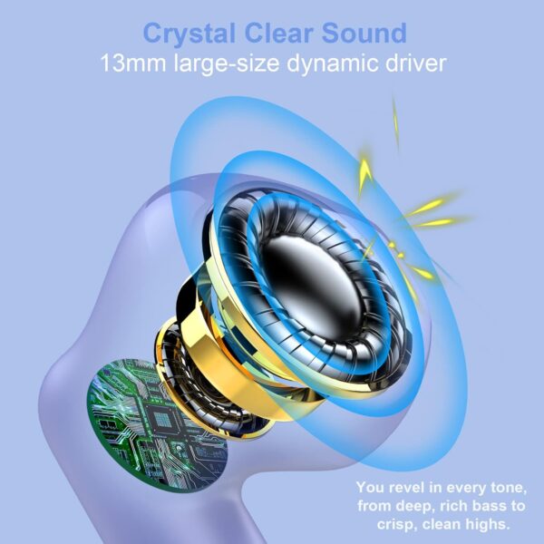 Wireless Earbuds, Bluetooth 5.4 Headphones in Ear with Noise...