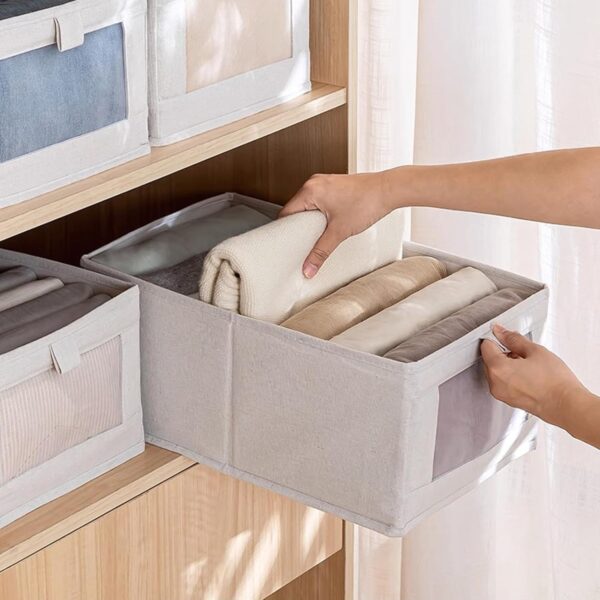 71OVa8DLsgL._AC_SL1500_.jpg Linen Closet Organizers And Storage, 4 Pack Closet Storage B...