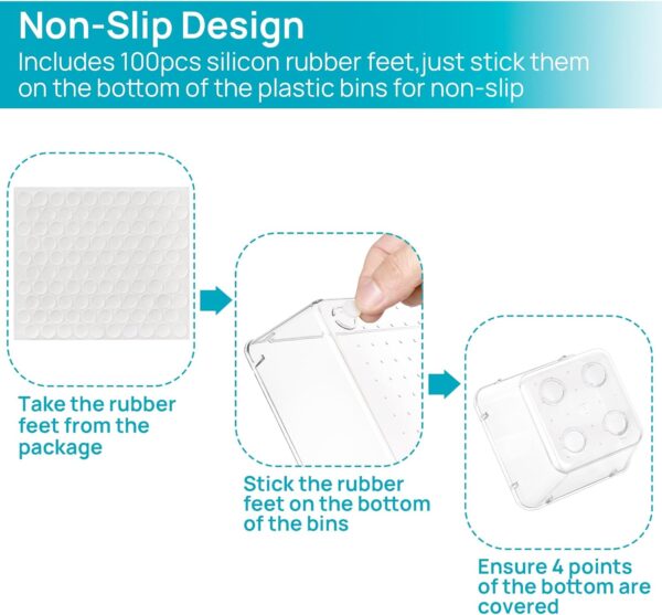 71OkAVrrBgL._AC_SL1500_.jpg Vtopmart 25 PCS Clear Plastic Drawer Organizers Set, 4-Size ...